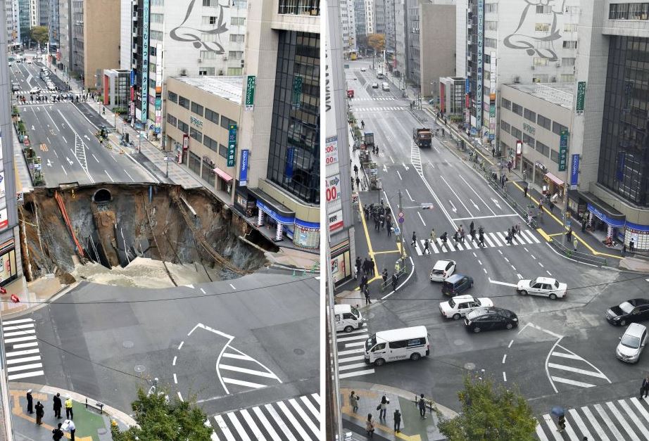 More information about "Μέσα σε μόλις μια εβδομάδα επαναλειτούργησε ο δρόμος που είχε... καταπιεί η γη στην Ιαπωνία"